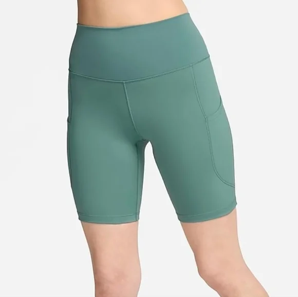 Nike One High Waisted Green Shorts Size XS NWT - Picture 3 of 8